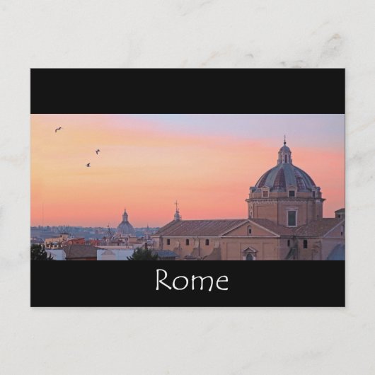 Carte Postale Coucher de soleil à Rome (Devant)