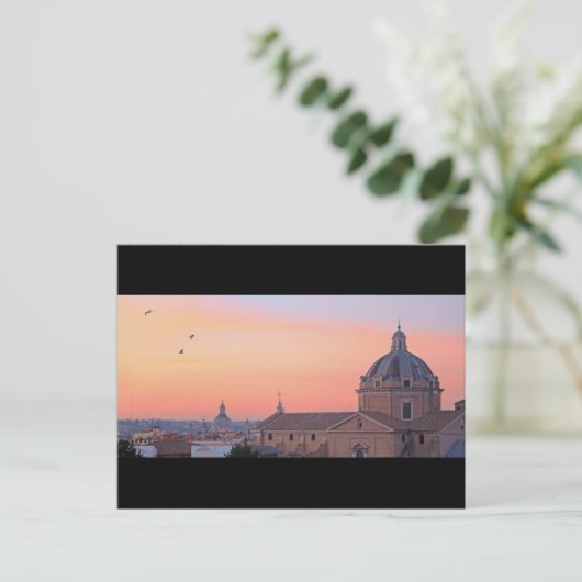 Carte Postale Coucher de soleil à Rome (Debout devant)