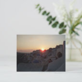 Carte Postale Coucher de soleil à Santorin (Debout devant)