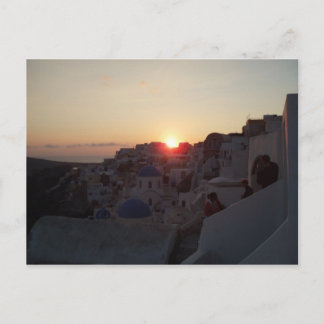 Carte Postale Coucher de soleil à Santorin