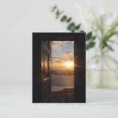 Carte Postale Coucher de soleil à Santorin (Debout devant)
