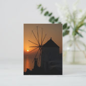 Carte postale coucher de soleil à Santorin (Debout devant)
