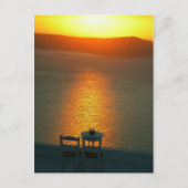 Carte Postale coucher de soleil à Santorin Grèce (Devant)