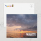 Carte Postale Coucher de soleil à Saud Beach Pagudpud Philippine (Devant / Derrière)