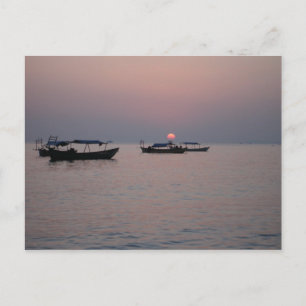 Carte Postale Coucher de soleil à Sihanoukville, Cambodge