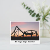 Carte Postale Coucher de soleil à Six Flags Magic Mountain (Debout devant)