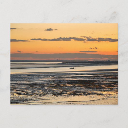 Carte Postale Coucher de soleil à Southend (Devant)
