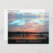 Carte Postale Coucher de soleil à The Cove, Wethersfield CT (Devant / Derrière)