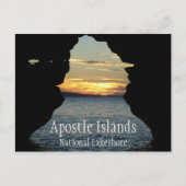 Carte Postale Coucher de soleil à travers Keyhole Arch, Apostle (Devant)