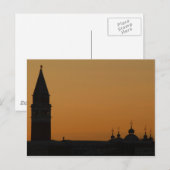 Carte Postale Coucher de soleil à Venise (Devant / Derrière)