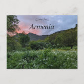 Carte Postale Coucher de soleil à Yeghegis Arménie (Devant)