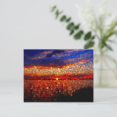 Carte Postale Coucher de soleil Abstrait (Debout devant)