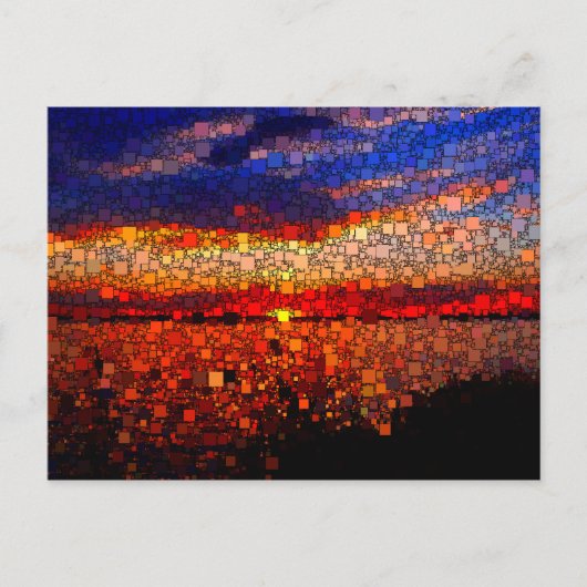 Carte Postale Coucher de soleil Abstrait (Devant)