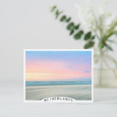 Carte Postale Coucher de soleil Abstrait sur la plage de La Haye (Debout devant)