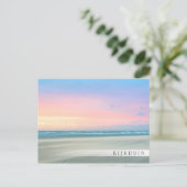 Carte Postale Coucher de soleil Abstrait sur la plage de La Haye (Debout devant)