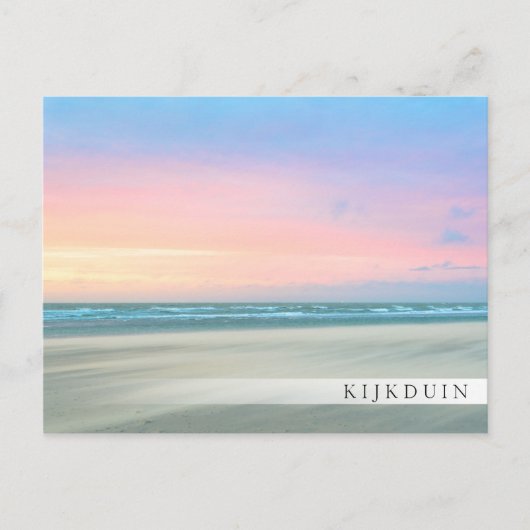 Carte Postale Coucher de soleil Abstrait sur la plage de La Haye (Devant)