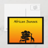 Carte Postale Coucher de soleil africain (Devant / Derrière)