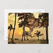 Carte Postale Coucher de soleil au bord de la mer (Devant / Derrière)