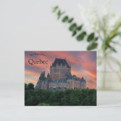 Carte Postale Coucher de soleil au Chateau Frontenac Québec Cana (Debout devant)
