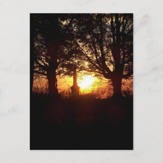 Carte Postale Coucher de soleil au cimetière