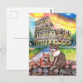 Carte Postale Coucher de soleil au Colisée (Devant / Derrière)