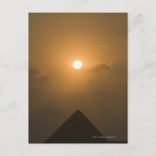Carte Postale Coucher de soleil au-dessus de la Grande Pyramide