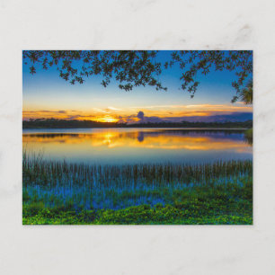 Carte Postale Coucher de soleil au lac Zobel, Fort Pierce, Flori