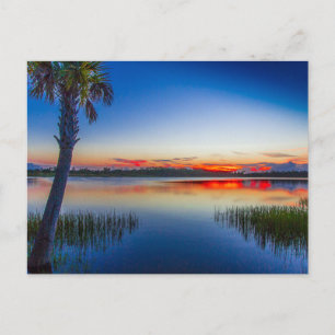 Carte Postale Coucher de soleil au lac Zobel, Fort Pierce, Flori