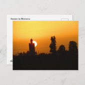 Carte Postale Coucher de soleil au Maroc (Devant / Derrière)
