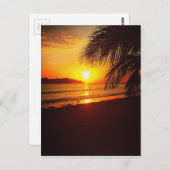 Carte Postale Coucher de soleil au paradis (Devant / Derrière)