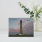 Carte Postale Coucher de soleil au Petit Manan Light Maine (Debout devant)