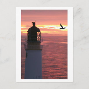 Carte Postale Coucher de soleil au phare de Rua Reidh