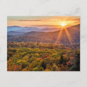 Carte Postale Coucher de soleil automnal depuis Beacon Heights