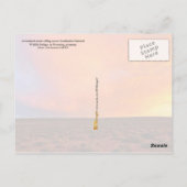 Carte Postale Coucher de soleil avec éclairs sur le désert (Dos)