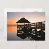 Carte Postale Coucher de soleil avec réflexions (Devant / Derrière)