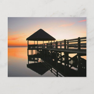 Carte Postale Coucher de soleil avec réflexions