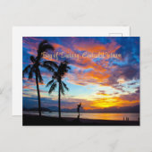 Carte Postale Coucher de soleil, Baie de Danang, Viêt-nam du cen (Devant / Derrière)