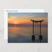 Carte Postale Coucher de soleil Bali Indonésie (Devant / Derrière)