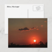 Carte Postale Coucher de soleil Biloxi (Devant / Derrière)