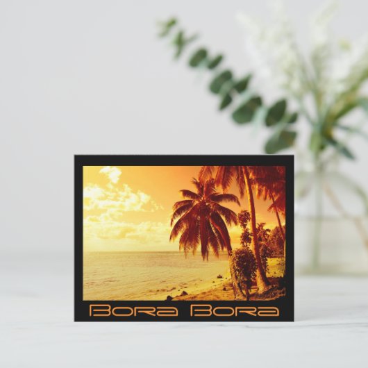 Carte postale coucher de soleil Bora Bora (Debout devant)
