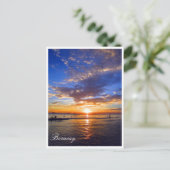 Carte Postale coucher de soleil boracay bleu (Debout devant)