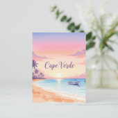 Carte Postale Coucher de soleil Cap Vert (Debout devant)