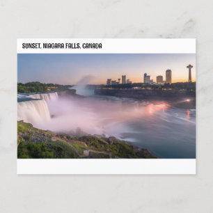 CARTE POSTALE COUCHER DE SOLEIL, CHUTES DE NIAGARA, CANADA