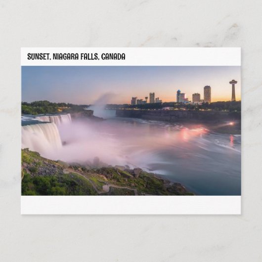 CARTE POSTALE COUCHER DE SOLEIL, CHUTES DE NIAGARA, CANADA (Devant)