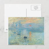 Carte Postale Coucher de soleil - Claude Monet (Devant / Derrière)