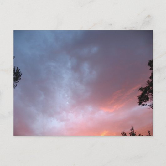 Carte Postale Coucher de soleil coloré (Devant)