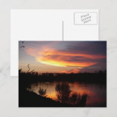 Carte postale Coucher de soleil coloré (Devant / Derrière)