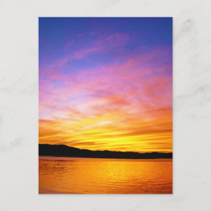 Carte Postale Coucher de soleil coloré Knysna Afrique du Sud