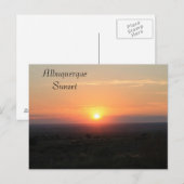 Carte Postale coucher de soleil d'Albuquerque (Devant / Derrière)