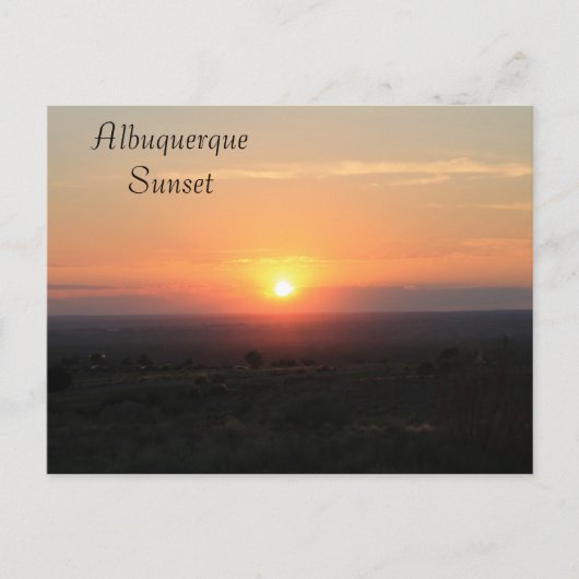 Carte Postale coucher de soleil d'Albuquerque (Devant)